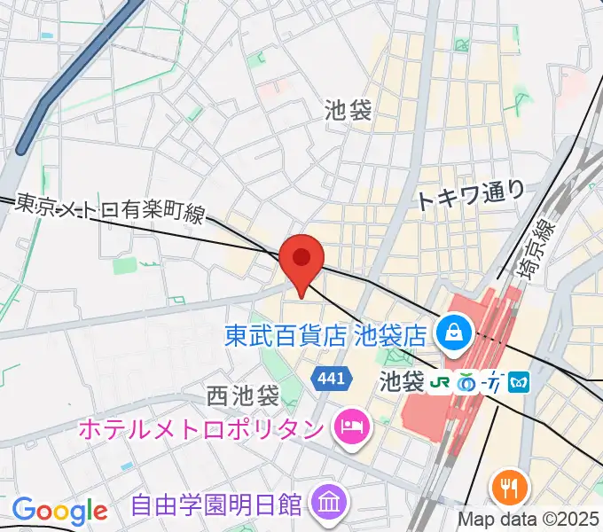 池袋サニースポットの地図