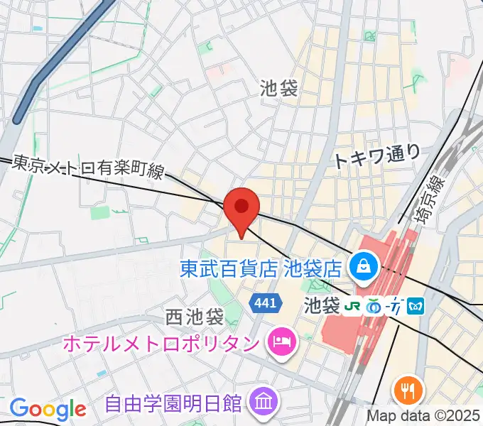 池袋サニースポットの地図