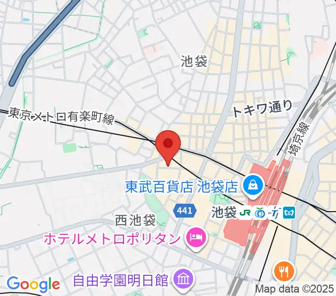 池袋サニースポットの地図