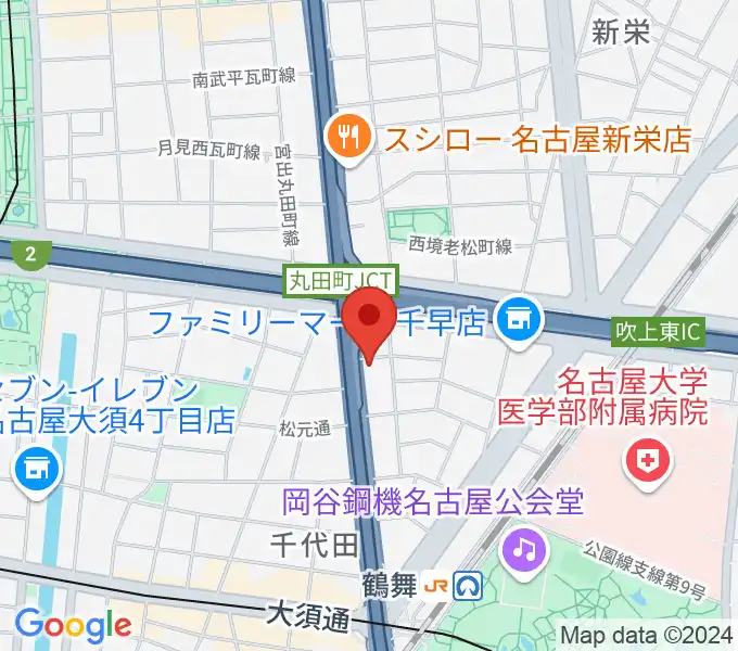 島村楽器 名古屋ギター&リペア店の地図