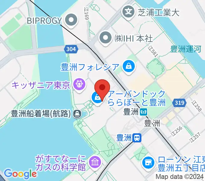 島村楽器ららぽーと豊洲店の地図