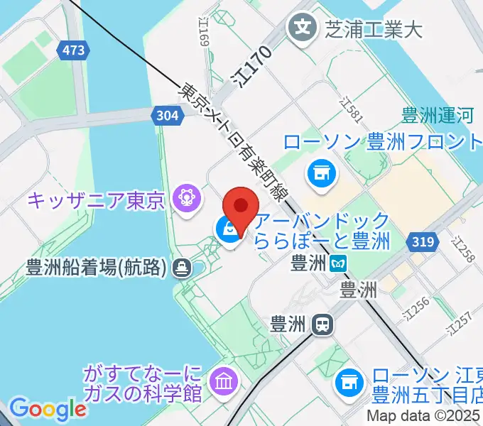 島村楽器ららぽーと豊洲店の地図