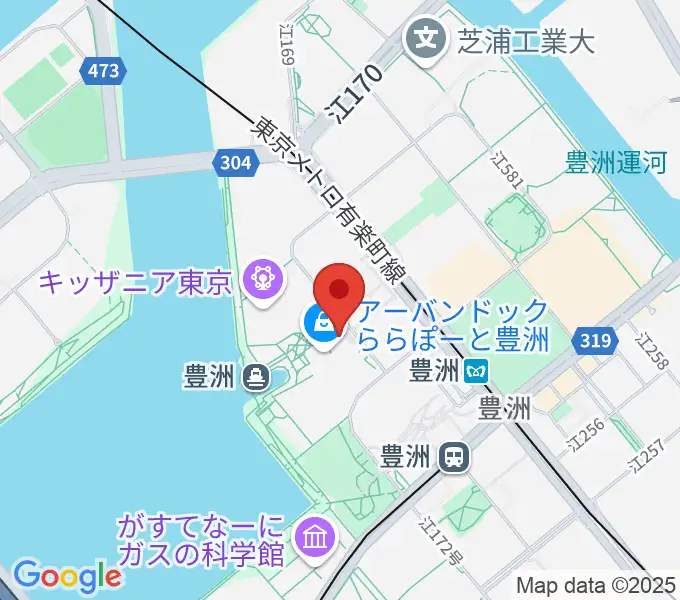 島村楽器ららぽーと豊洲店の地図