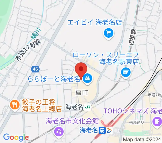 島村楽器ららぽーと海老名店の地図