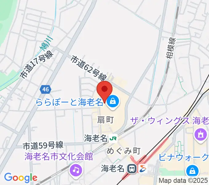 島村楽器ららぽーと海老名店の地図