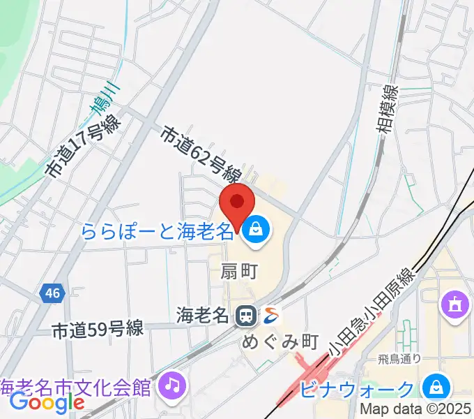 島村楽器ららぽーと海老名店の地図