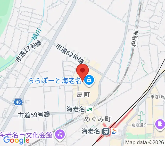 島村楽器ららぽーと海老名店の地図