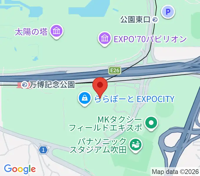 島村楽器ららぽーとEXPOCITY店の地図