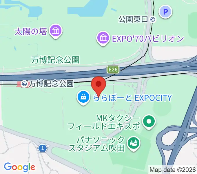 島村楽器ららぽーとEXPOCITY店の地図
