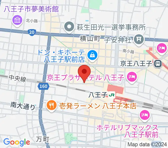 八王子ぐるままの地図