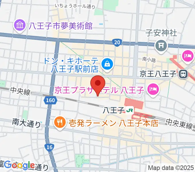 八王子ぐるままの地図