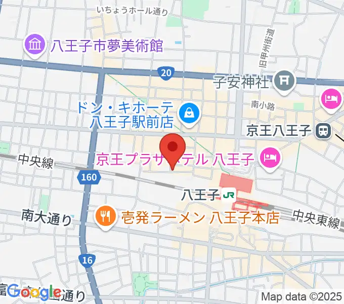 八王子ぐるままの地図