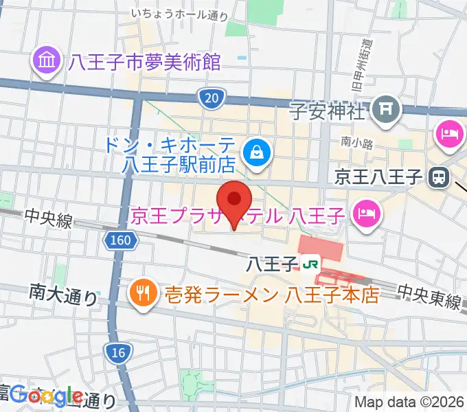 八王子ぐるままの地図