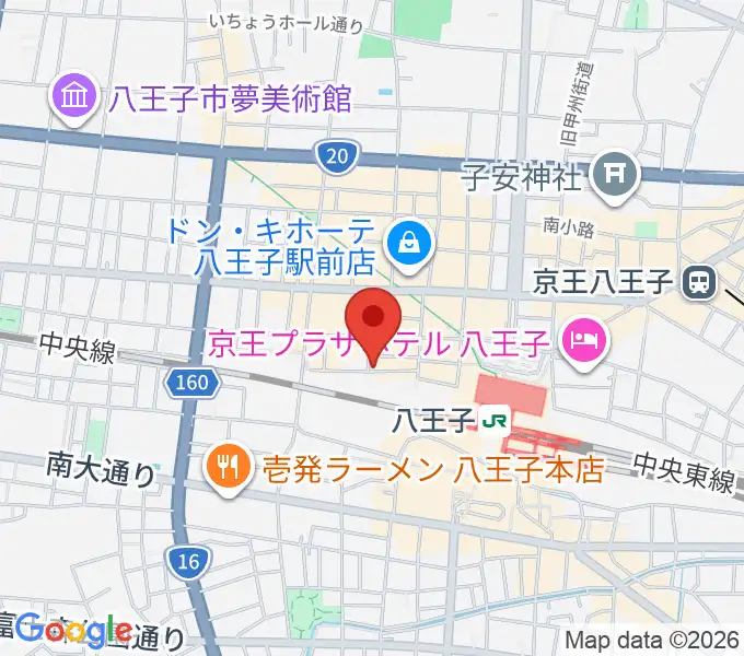 八王子ぐるままの地図