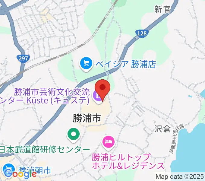 勝浦市芸術文化交流センター キュステの地図