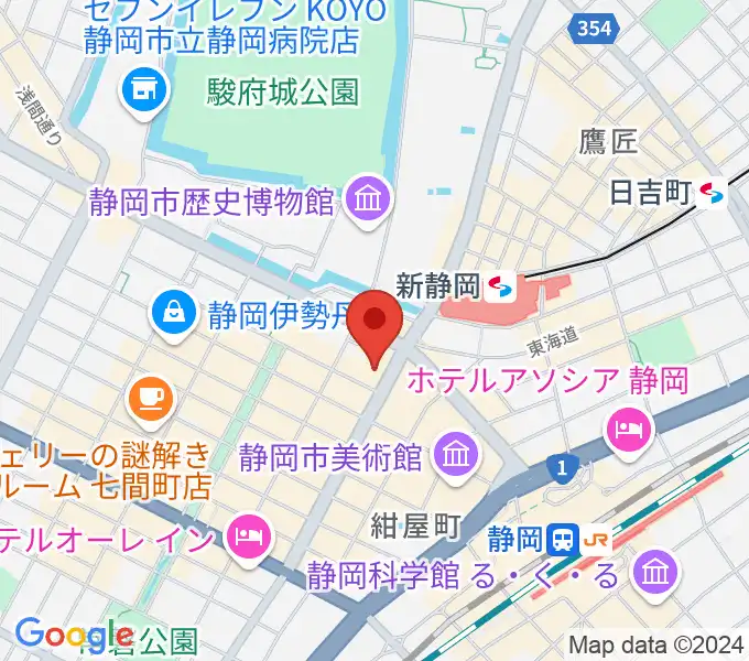 しずぎんホールユーフォニアの地図