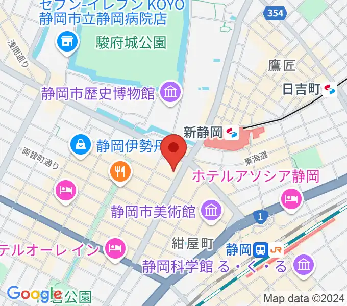 しずぎんホールユーフォニアの地図