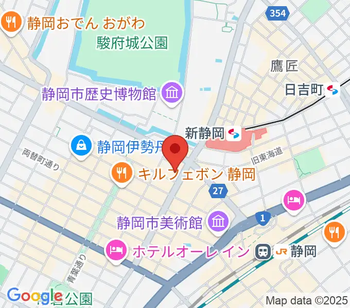 しずぎんホールユーフォニアの地図
