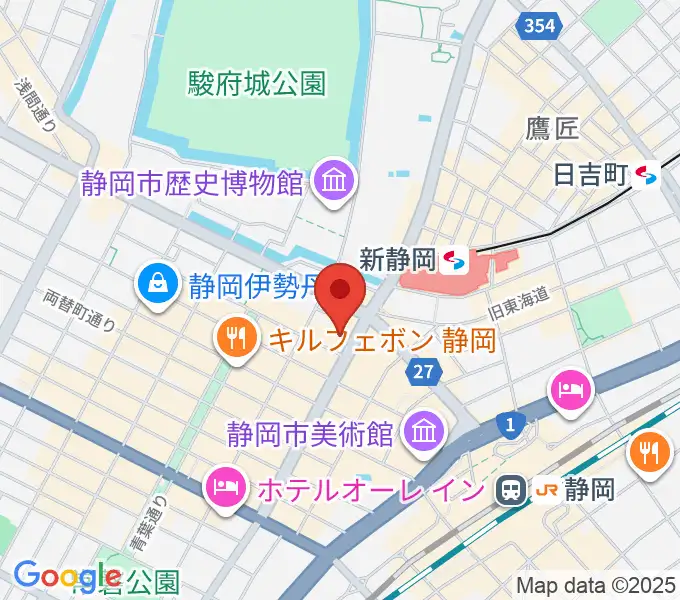 しずぎんホールユーフォニアの地図