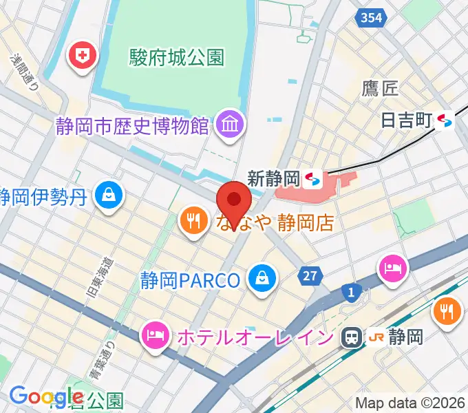 しずぎんホールユーフォニアの地図