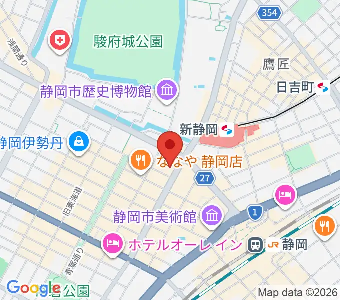 しずぎんホールユーフォニアの地図