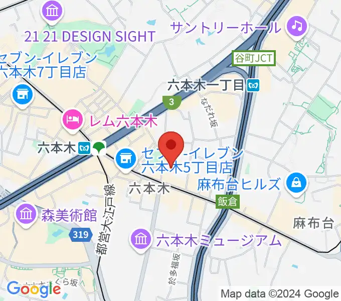 六本木REAL DIVA'Sの地図