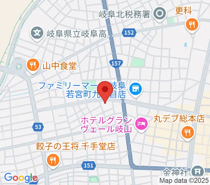 クララザール じゅうろく音楽堂の地図