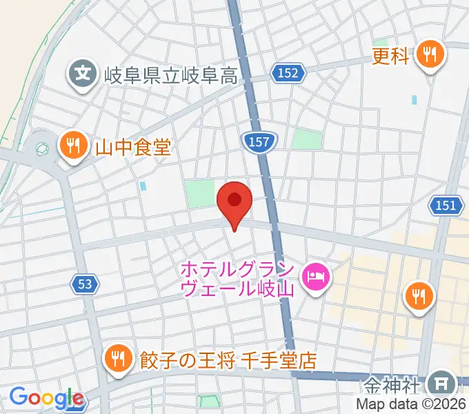 クララザール じゅうろく音楽堂の地図