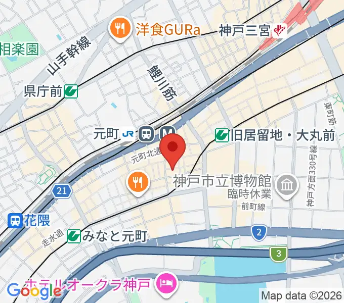 アルチザンハウス神戸の地図