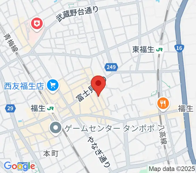 福生ムーンタムの地図