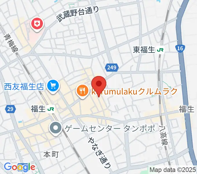 福生ムーンタムの地図