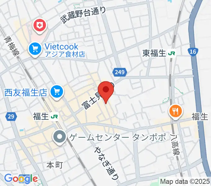 福生ムーンタムの地図