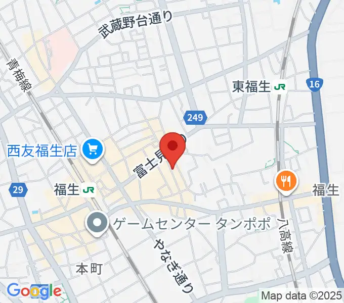 福生ムーンタムの地図