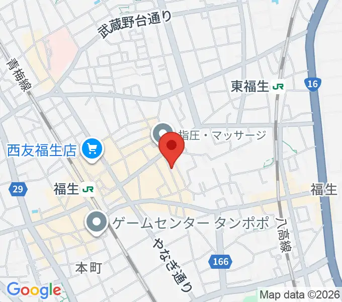 福生ムーンタムの地図