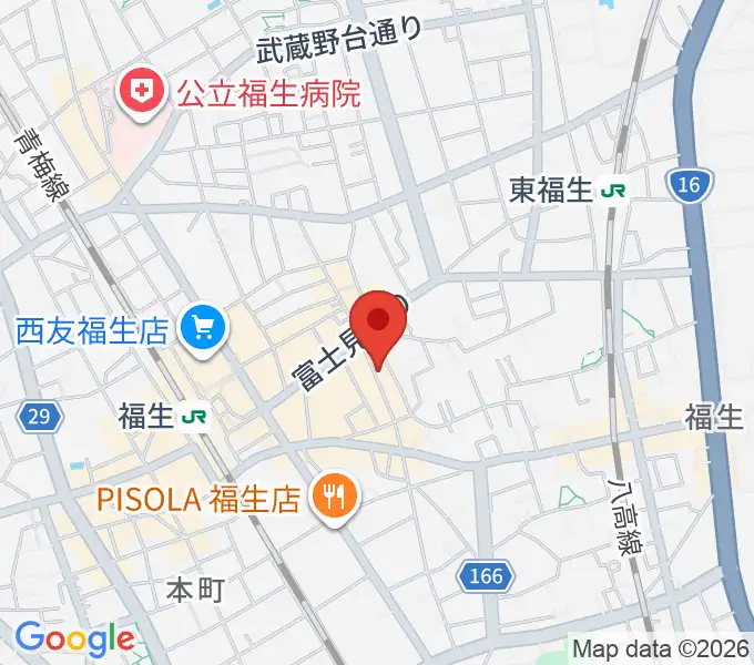 福生ムーンタムの地図