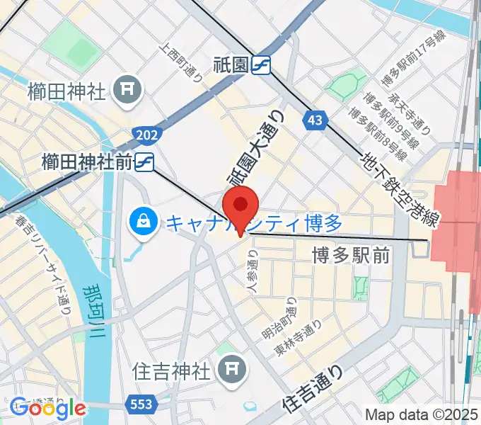 博多Live&Bar HanaHusaの地図