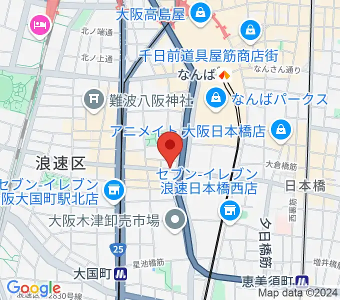 難波ベアーズの地図