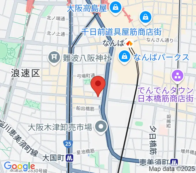 難波ベアーズの地図