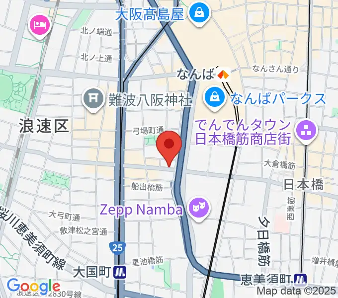 難波ベアーズの地図