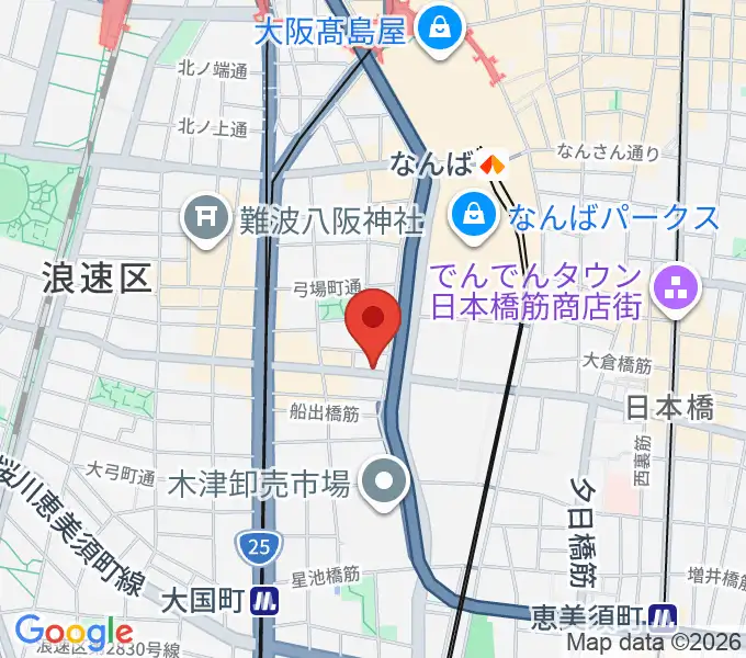難波ベアーズの地図