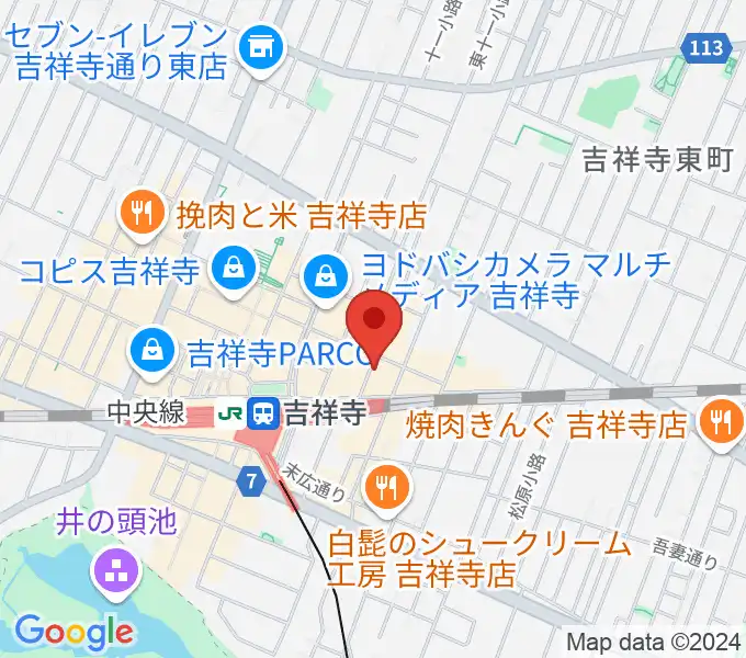 吉祥寺メグの地図