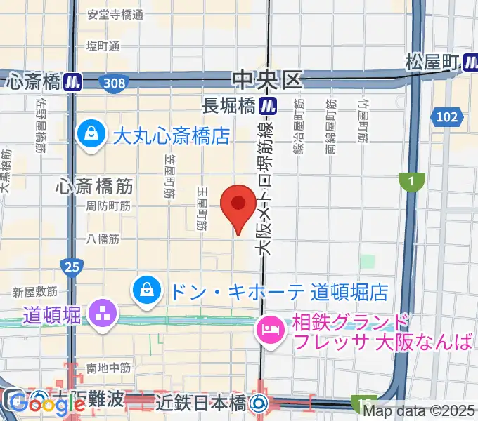 心斎橋TOBIRAの地図