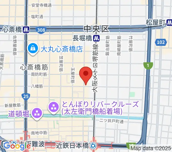 心斎橋TOBIRAの地図