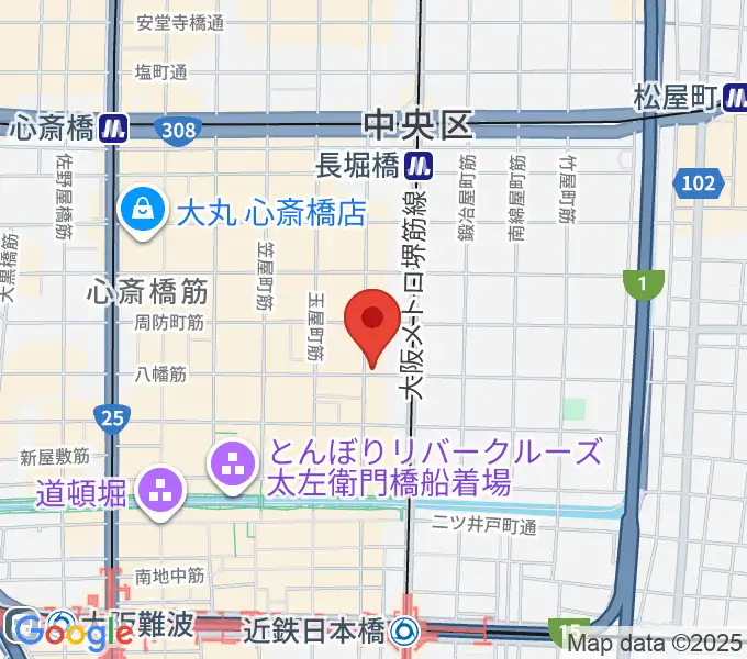 心斎橋TOBIRAの地図