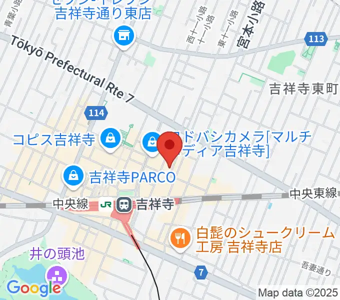 吉祥寺チェインギャングの地図