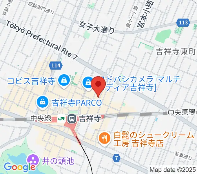 吉祥寺チェインギャングの地図