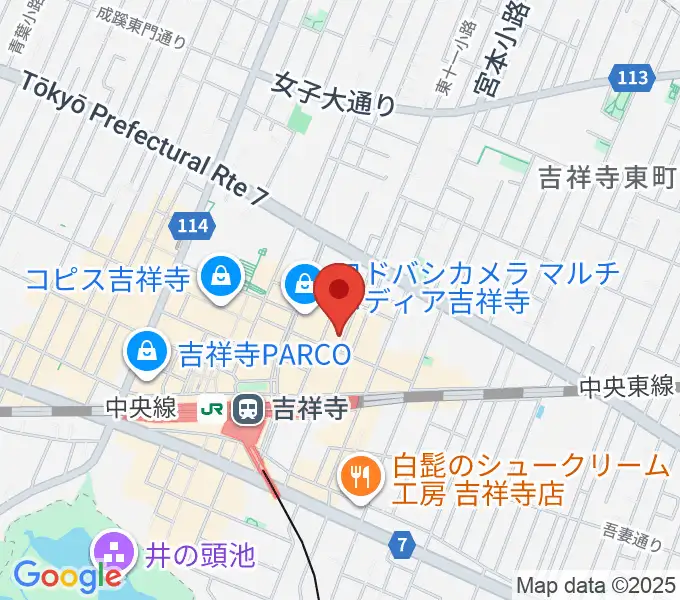 吉祥寺チェインギャングの地図