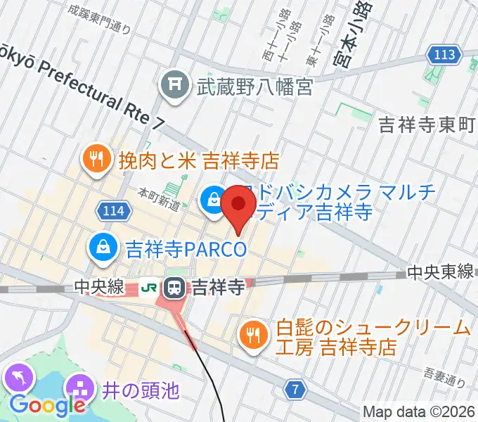 吉祥寺チェインギャングの地図