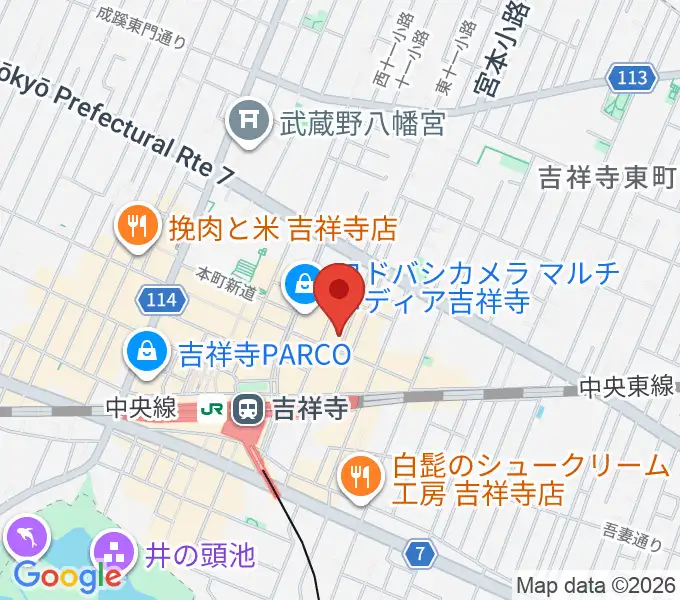 吉祥寺チェインギャングの地図