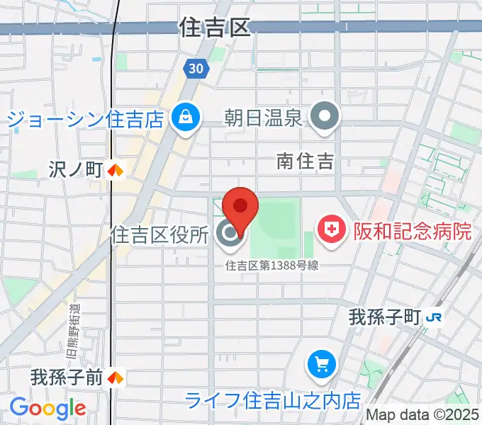 錦秀会 住吉区民センターの地図